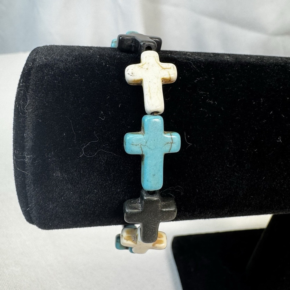 Vintage Bracelet Christian Cross‎ Religious A63